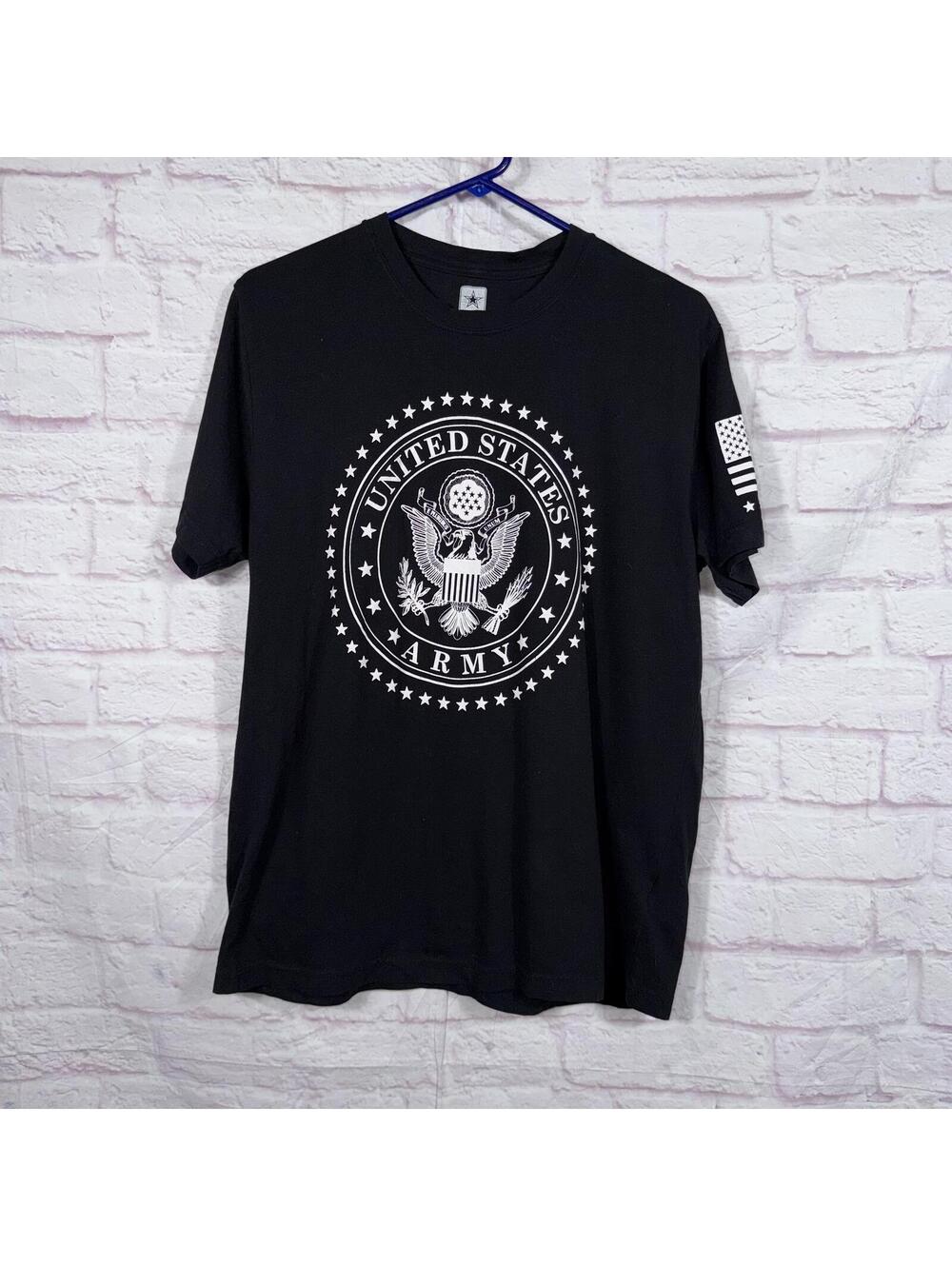 U.S. Army Black Large T-Shirt with Emblem